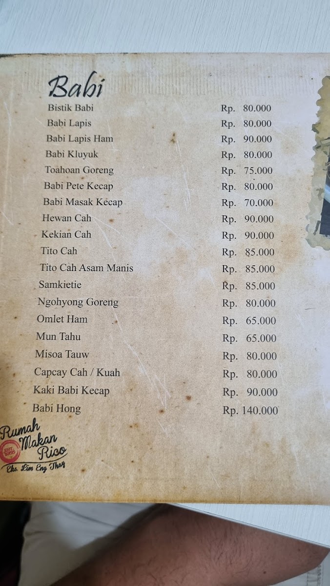 Rumah Makan Rico Menu - Image 3
